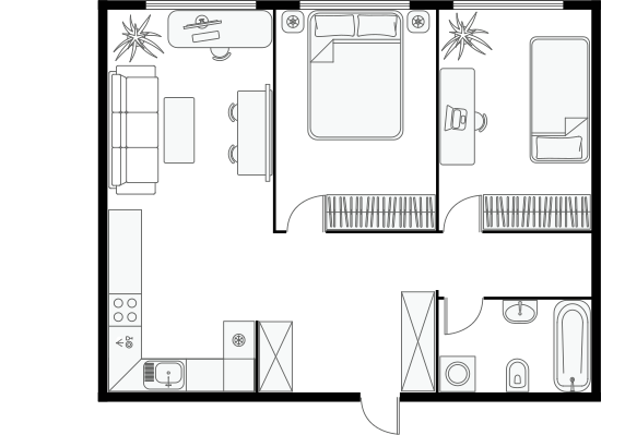 2-Bedroom Floorplan A
